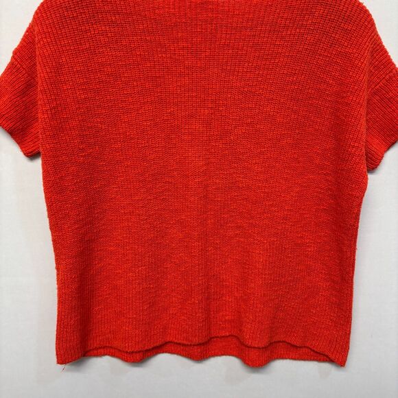 Eileen Fisher Short Sleeve Knit Sweater XXS 2XS Organic Cotton Linen C056 -13 - Picture 11 of 13